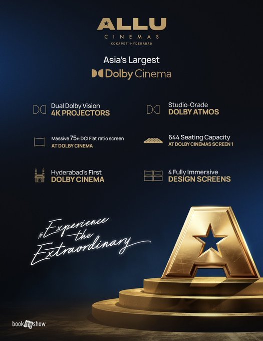 A total of 4 Screens to be present in Allu Cinemas, Kokapet.