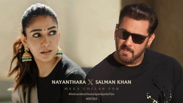 Nayanthara Joins Salman Khan for SVC 63 Salman Khan and Vamshi Paidipally's film -The latest update reveals that one of South Indian Cinema's leading actresses, Nayanthara, will play the female lead opposite Salman Khan. The producers shared their excitement, stating: “The epitome of versatility and excellence, Nayanthara joins Salman Khan and Vamshi Paidipally’s film. It’s an honour to have her on board for something truly special that’s underway.”