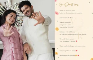 VIROSH: The Wedding Details of Vijay Deverakonda and Rashmika Mandanna Vijay Deverakonda and Rashmika Mandanna's wedding on February 26 in Rajasthan, and a grand reception ceremony to follow in March, Hyderabad.
